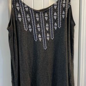 Torrid Size 0 Grey Cami Adjustable Straps Stitching Detail